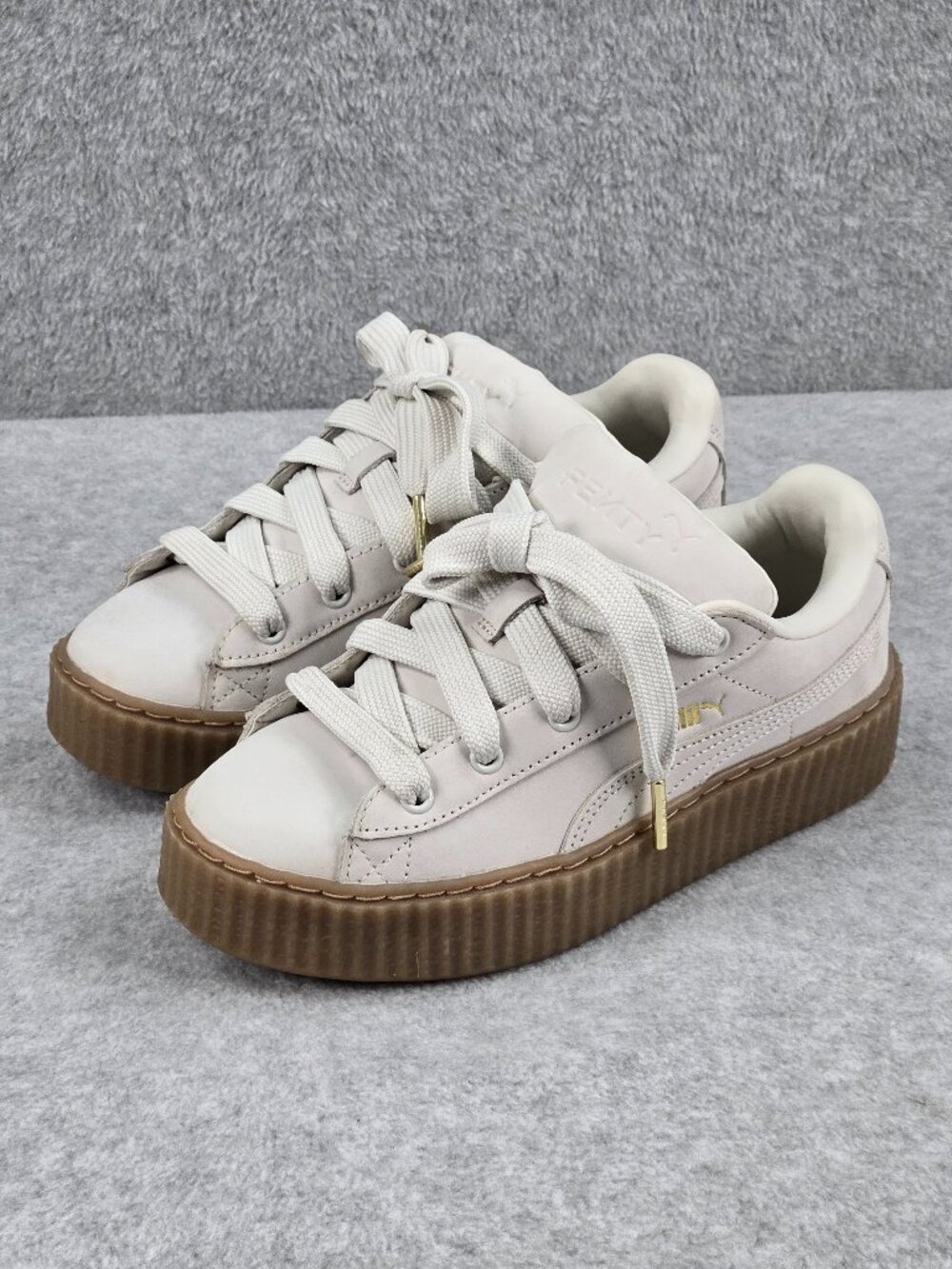 Fenty X Puma Creeper Phatty Womens 7.5 Earth Tone Pack Warm White Sneakers